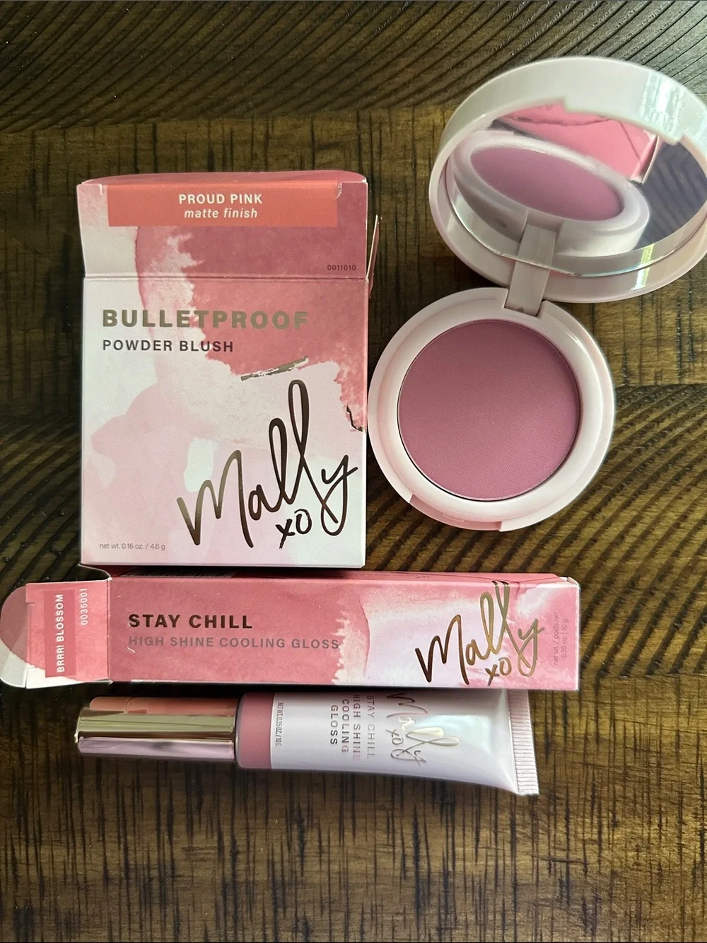 Mally Beauty Bulletproof Powder Blush & Stay Chill High Shine Cooling Gloss